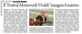 Il Festival Monteverdi Vivaldi inaugura il teatrino